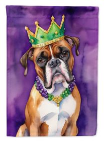 Boxer King of Mardi Gras House Flag Large Porch Sleeve Pole Decorative Outside Yard Banner Artwork Wall Hanging, Polyester, House Size, Multicolor (Default: Default)