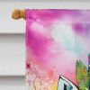 Hippie Animal Zebra House Flag Large Porch Sleeve Pole Decorative Outside Yard Banner Artwork Wall Hanging, Polyester, House Size, Multicolor