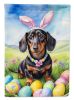 Dachshund Easter Egg Hunt House Flag Large Porch Sleeve Pole Decorative Outside Yard Banner Artwork Wall Hanging, Polyester, House Size, Multicolor