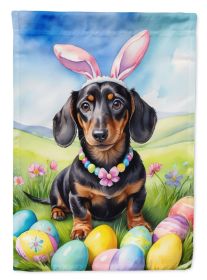 Dachshund Easter Egg Hunt House Flag Large Porch Sleeve Pole Decorative Outside Yard Banner Artwork Wall Hanging, Polyester, House Size, Multicolor (Default: Default)