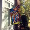 All American English Bulldog House Flag Large Porch Sleeve Pole Decorative Outside Yard Banner Artwork Wall Hanging, Polyester, House Size, Multicolor