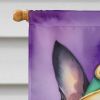 Boston Terrier King of Mardi Gras House Flag Large Porch Sleeve Pole Decorative Outside Yard Banner Artwork Wall Hanging, Polyester, House Size