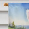 Coton de Tulear Easter Egg Hunt House Flag Large Porch Sleeve Pole Decorative Outside Yard Banner Artwork Wall Hanging, Polyester, House Size