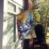 Swan House Flag Large Porch Sleeve Pole Decorative Outside Yard Banner Artwork Wall Hanging, Polyester, House Size, Multicolor