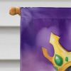 Gordon Setter King of Mardi Gras House Flag Large Porch Sleeve Pole Decorative Outside Yard Banner Artwork Wall Hanging, Polyester, House Size