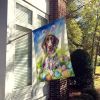 German Shorthaired Pointer Easter Egg Hunt House Flag Large Porch Sleeve Pole Decorative Outside Yard Banner Artwork Wall Hanging, Polyester