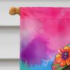 Hippie Animal Otter House Flag Large Porch Sleeve Pole Decorative Outside Yard Banner Artwork Wall Hanging, Polyester, House Size, Multicolor
