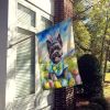 Cairn Terrier Easter Egg Hunt House Flag Large Porch Sleeve Pole Decorative Outside Yard Banner Artwork Wall Hanging, Polyester, House Size