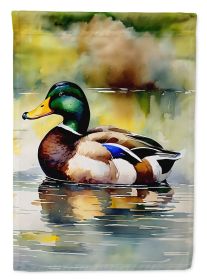 Mallard House Flag Large Porch Sleeve Pole Decorative Outside Yard Banner Artwork Wall Hanging, Polyester, House Size, Multicolor (Default: Default)