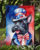 Scottish Terrier Patriotic American Garden Flag Mailbox Flag Decorative Yard Flag Banner Outside Patio Artwork Yard Flower Beds, Garden Size