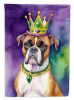 Boxer King of Mardi Gras Garden Flag Mailbox Flag Decorative Yard Flag Banner Outside Patio Artwork Yard Flower Beds, Garden Size, Multicolor