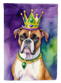 Boxer King of Mardi Gras Garden Flag Mailbox Flag Decorative Yard Flag Banner Outside Patio Artwork Yard Flower Beds, Garden Size, Multicolor (Default: Default)