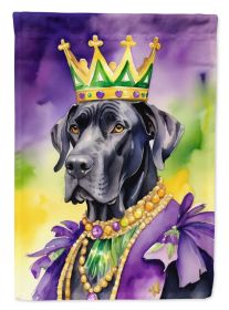 Great Dane King of Mardi Gras Garden Flag Mailbox Flag Decorative Yard Flag Banner Outside Patio Artwork Yard Flower Beds, Garden Size, Multicolor (Default: Default)