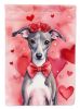 Italian Greyhound My Valentine Garden Flag Mailbox Flag Decorative Yard Flag Banner Outside Patio Artwork Yard Flower Beds, Garden Size, Multicolor