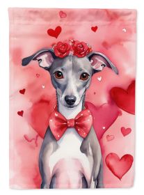 Italian Greyhound My Valentine Garden Flag Mailbox Flag Decorative Yard Flag Banner Outside Patio Artwork Yard Flower Beds, Garden Size, Multicolor (Default: Default)
