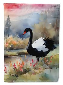 Black Swan Garden Flag Mailbox Flag Decorative Yard Flag Banner Outside Patio Artwork Yard Flower Beds, Garden Size, Multicolor (Default: Default)