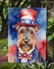 Welsh Terrier Patriotic American Garden Flag Mailbox Flag Decorative Yard Flag Banner Outside Patio Artwork Yard Flower Beds, Garden Size, Multicolor