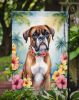 Boxer Luau Garden Flag Mailbox Flag Decorative Yard Flag Banner Outside Patio Artwork Yard Flower Beds, Garden Size, Multicolor