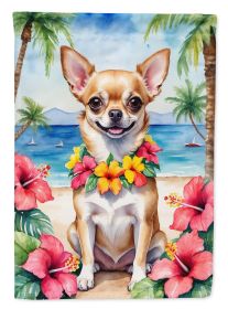 Chihuahua Luau Garden Flag Mailbox Flag Decorative Yard Flag Banner Outside Patio Artwork Yard Flower Beds, Garden Size, Multicolor (Default: Default)