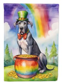 Great Dane St Patrick's Day Garden Flag Mailbox Flag Decorative Yard Flag Banner Outside Patio Artwork Yard Flower Beds, Garden Size, Multicolor (Default: Default)