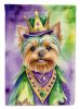 Yorkshire Terrier King of Mardi Gras Garden Flag Mailbox Flag Decorative Yard Flag Banner Outside Patio Artwork Yard Flower Beds, Garden Size