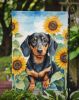 Dachshund in Sunflowers Garden Flag Mailbox Flag Decorative Yard Flag Banner Outside Patio Artwork Yard Flower Beds, Garden Size, Multicolor