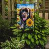 Newfoundland in Sunflowers Garden Flag Mailbox Flag Decorative Yard Flag Banner Outside Patio Artwork Yard Flower Beds, Garden Size, Multicolor