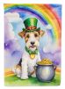 Fox Terrier St Patrick's Day Garden Flag Mailbox Flag Decorative Yard Flag Banner Outside Patio Artwork Yard Flower Beds, Garden Size, Multicolor