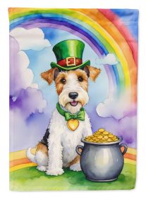 Fox Terrier St Patrick's Day Garden Flag Mailbox Flag Decorative Yard Flag Banner Outside Patio Artwork Yard Flower Beds, Garden Size, Multicolor (Default: Default)