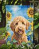Labradoodle in Sunflowers Garden Flag Mailbox Flag Decorative Yard Flag Banner Outside Patio Artwork Yard Flower Beds, Garden Size, Multicolor