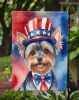 Yorkshire Terrier Patriotic American Garden Flag Mailbox Flag Decorative Yard Flag Banner Outside Patio Artwork Yard Flower Beds, Garden Size