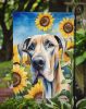 Great Dane in Sunflowers Garden Flag Mailbox Flag Decorative Yard Flag Banner Outside Patio Artwork Yard Flower Beds, Garden Size, Multicolor