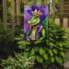 Alligator King of Mardi Gras Garden Flag Mailbox Flag Decorative Yard Flag Banner Outside Patio Artwork Yard Flower Beds, Garden Size, Multicolor