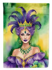 Queen of Mardi Gras Garden Flag Mailbox Flag Decorative Yard Flag Banner Outside Patio Artwork Yard Flower Beds, Garden Size, Multicolor (Default: Default)