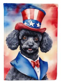 Black Poodle Patriotic American Garden Flag Mailbox Flag Decorative Yard Flag Banner Outside Patio Artwork Yard Flower Beds, Garden Size, Multicolor (Default: Default)