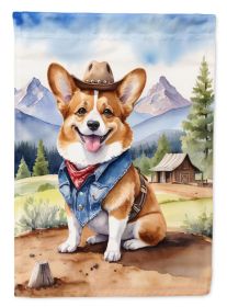 Corgi Cowboy Welcome Garden Flag Mailbox Flag Decorative Yard Flag Banner Outside Patio Artwork Yard Flower Beds, Garden Size, Multicolor (Default: Default)