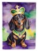 Dachshund King of Mardi Gras Garden Flag Mailbox Flag Decorative Yard Flag Banner Outside Patio Artwork Yard Flower Beds, Garden Size, Multicolor