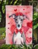 Italian Greyhound My Valentine Garden Flag Mailbox Flag Decorative Yard Flag Banner Outside Patio Artwork Yard Flower Beds, Garden Size, Multicolor