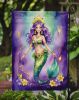 Mermaid Mardi Gras Garden Flag Mailbox Flag Decorative Yard Flag Banner Outside Patio Artwork Yard Flower Beds, Garden Size, Multicolor