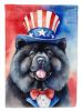 Chow Chow Patriotic American Garden Flag Mailbox Flag Decorative Yard Flag Banner Outside Patio Artwork Yard Flower Beds, Garden Size, Multicolor