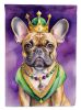 French Bulldog King of Mardi Gras Garden Flag Mailbox Flag Decorative Yard Flag Banner Outside Patio Artwork Yard Flower Beds, Garden Size, Multicolor