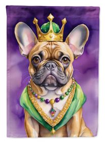 French Bulldog King of Mardi Gras Garden Flag Mailbox Flag Decorative Yard Flag Banner Outside Patio Artwork Yard Flower Beds, Garden Size, Multicolor (Default: Default)