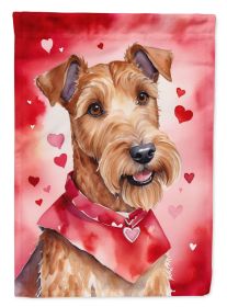 Irish Terrier My Valentine Garden Flag Mailbox Flag Decorative Yard Flag Banner Outside Patio Artwork Yard Flower Beds, Garden Size, Multicolor (Default: Default)