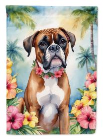 Boxer Luau Garden Flag Mailbox Flag Decorative Yard Flag Banner Outside Patio Artwork Yard Flower Beds, Garden Size, Multicolor (Default: Default)