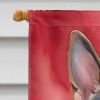 German Shepherd My Valentine House Flag Large Porch Sleeve Pole Decorative Outside Yard Banner Artwork Wall Hanging, Polyester, House Size, Multicolor