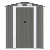 Garden Shed Light Gray Galvanized Steel