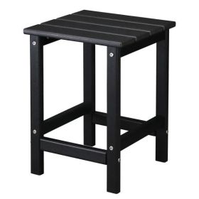 36*36*47cm Single Layer Square HDPE Side Table (Color: Black)