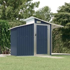 Garden Shed Anthracite Galvanized Steel (size: 106.3"X51.2"X82.1")