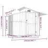 Garden Shed Anthracite Galvanized Steel